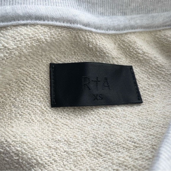 {RtA} Rachele French Terry Sweatshirt Dress, Size XS - Picture 8 of 9